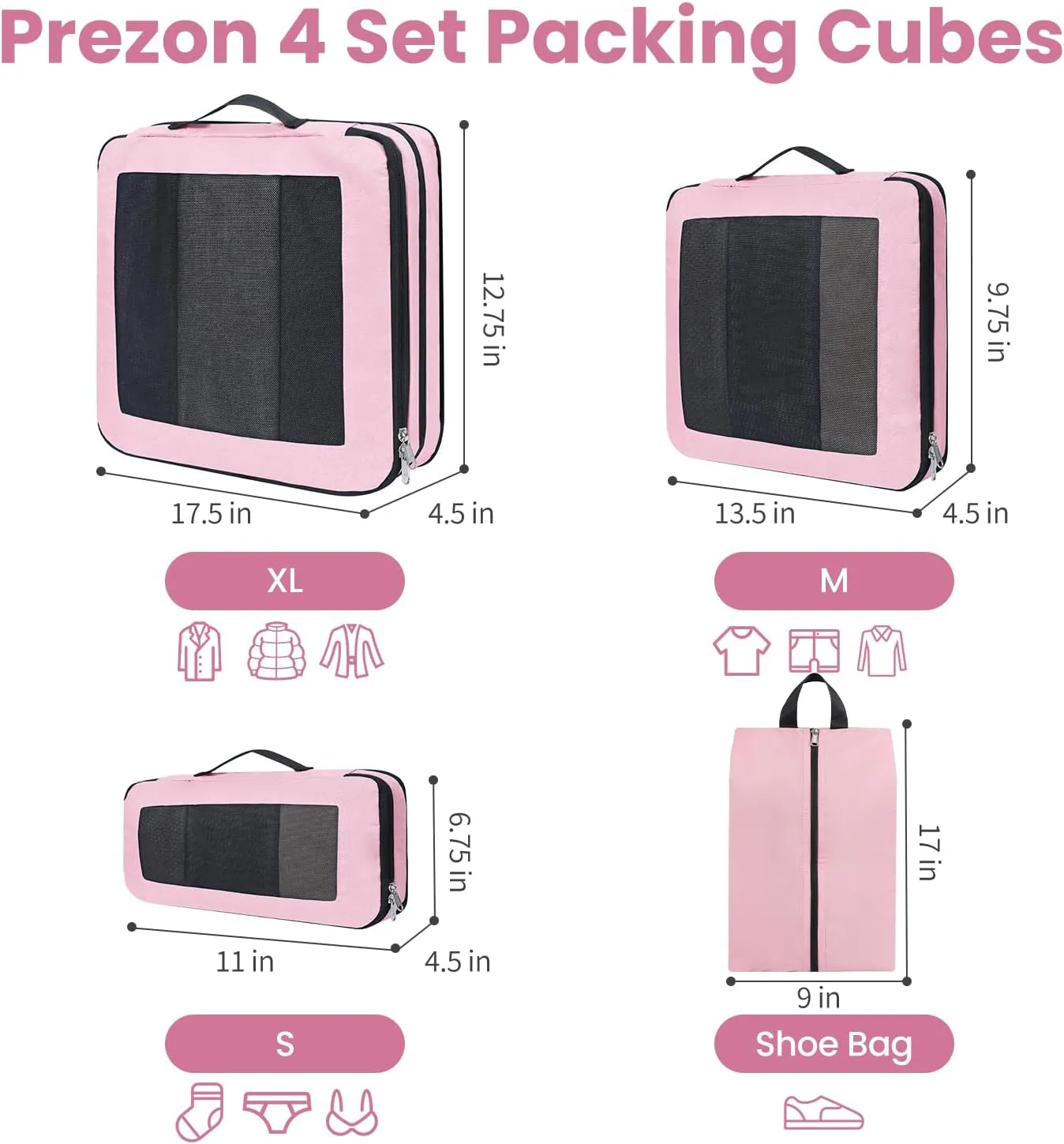 8 Set/6 Set/4 Set Compression Packing Cubes for Travel, Lightweight Vacation Travel Essentials, Travel Accessories for Suitcase Organizer Bags Set, Durable Luggage Organizer