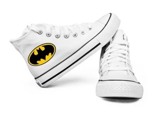 Batman High Top Canvas Shoes Sneaker Kid Shoes Unisex Shoes Gifts