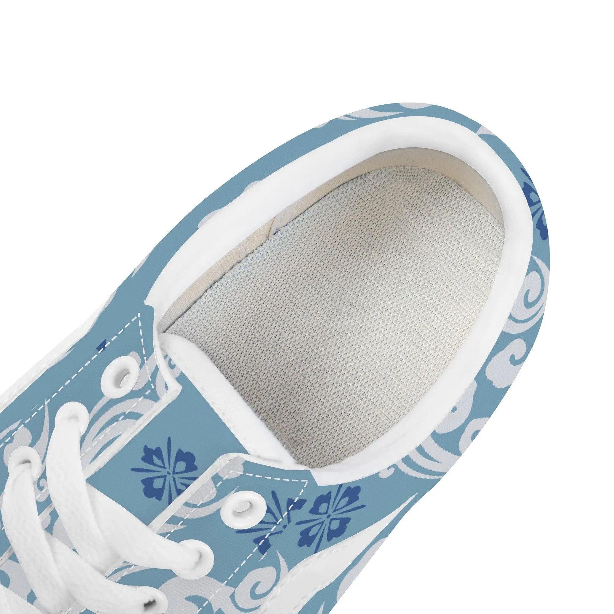 Blue Low Top Flat Sneaker