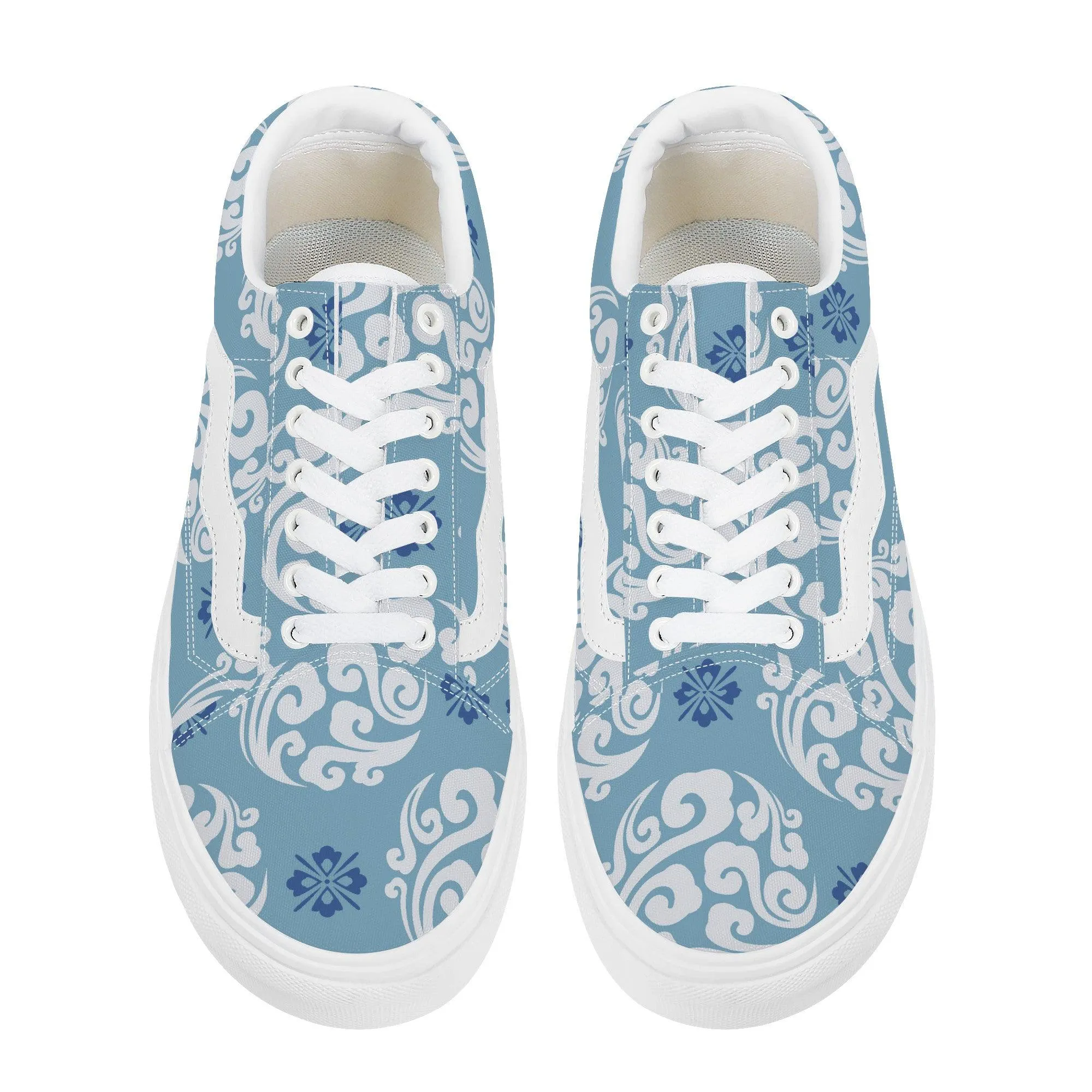 Blue Low Top Flat Sneaker
