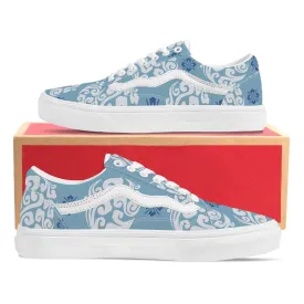 Blue Low Top Flat Sneaker