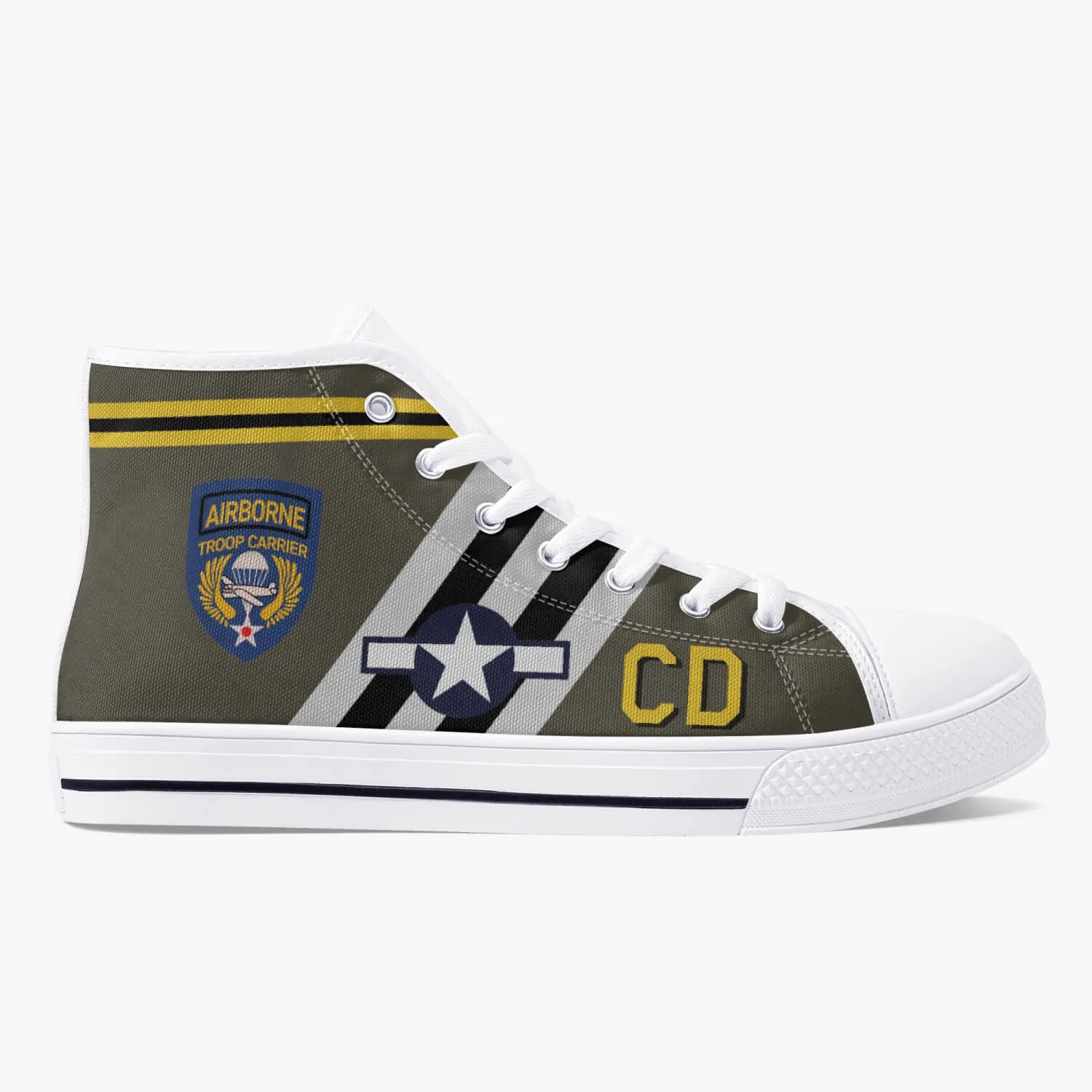 C-47 "Betsy's Biscuit Bomber" High Top Canvas Shoes