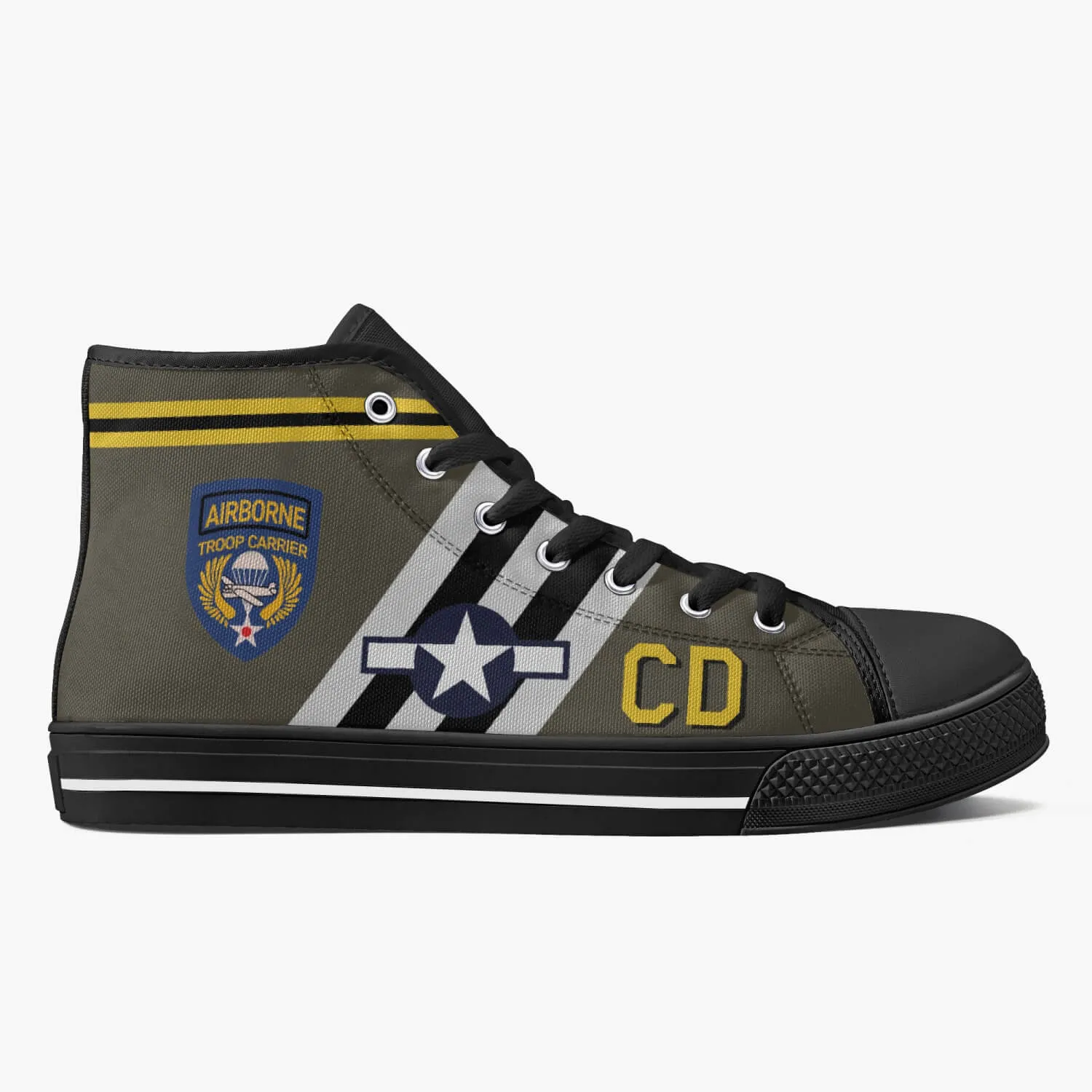 C-47 "Betsy's Biscuit Bomber" High Top Canvas Shoes