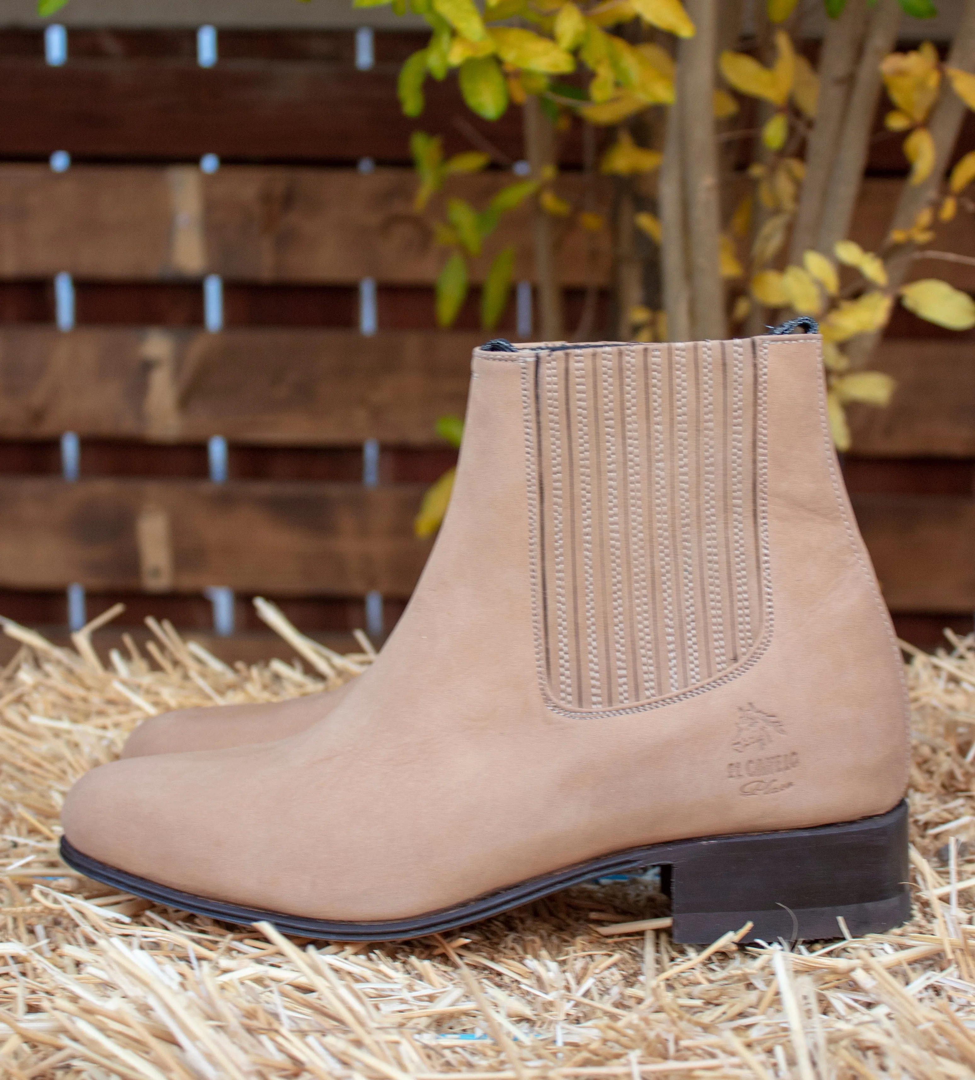 EL CANELO MENS LEATHER NUBUCK CHELSEA BOOTS BOTIN CHARRO ID230