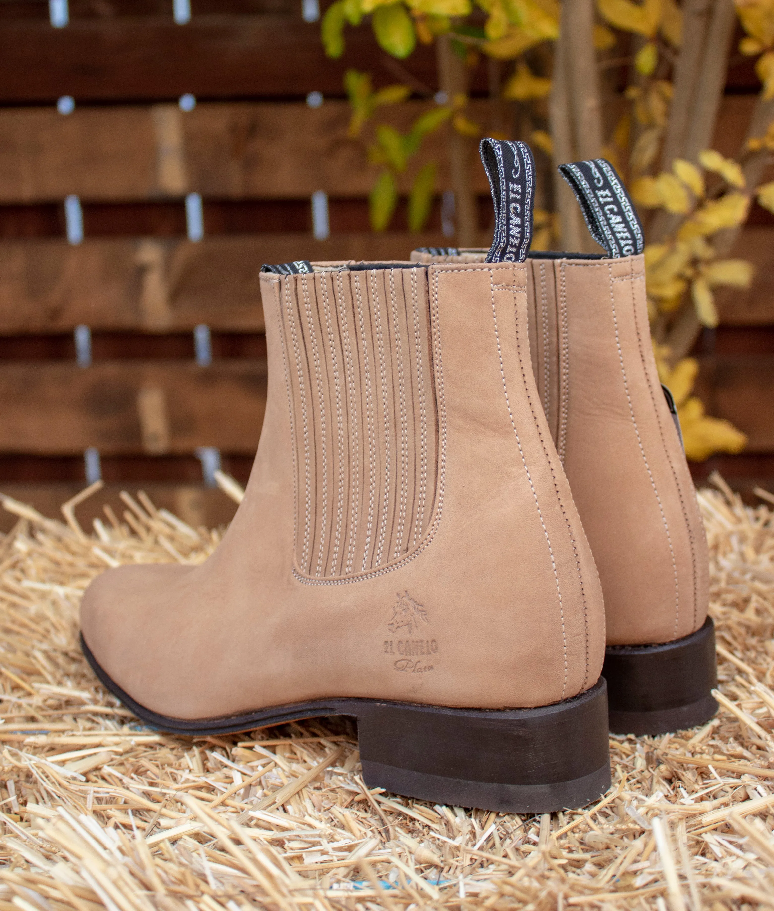EL CANELO MENS LEATHER NUBUCK CHELSEA BOOTS BOTIN CHARRO ID230
