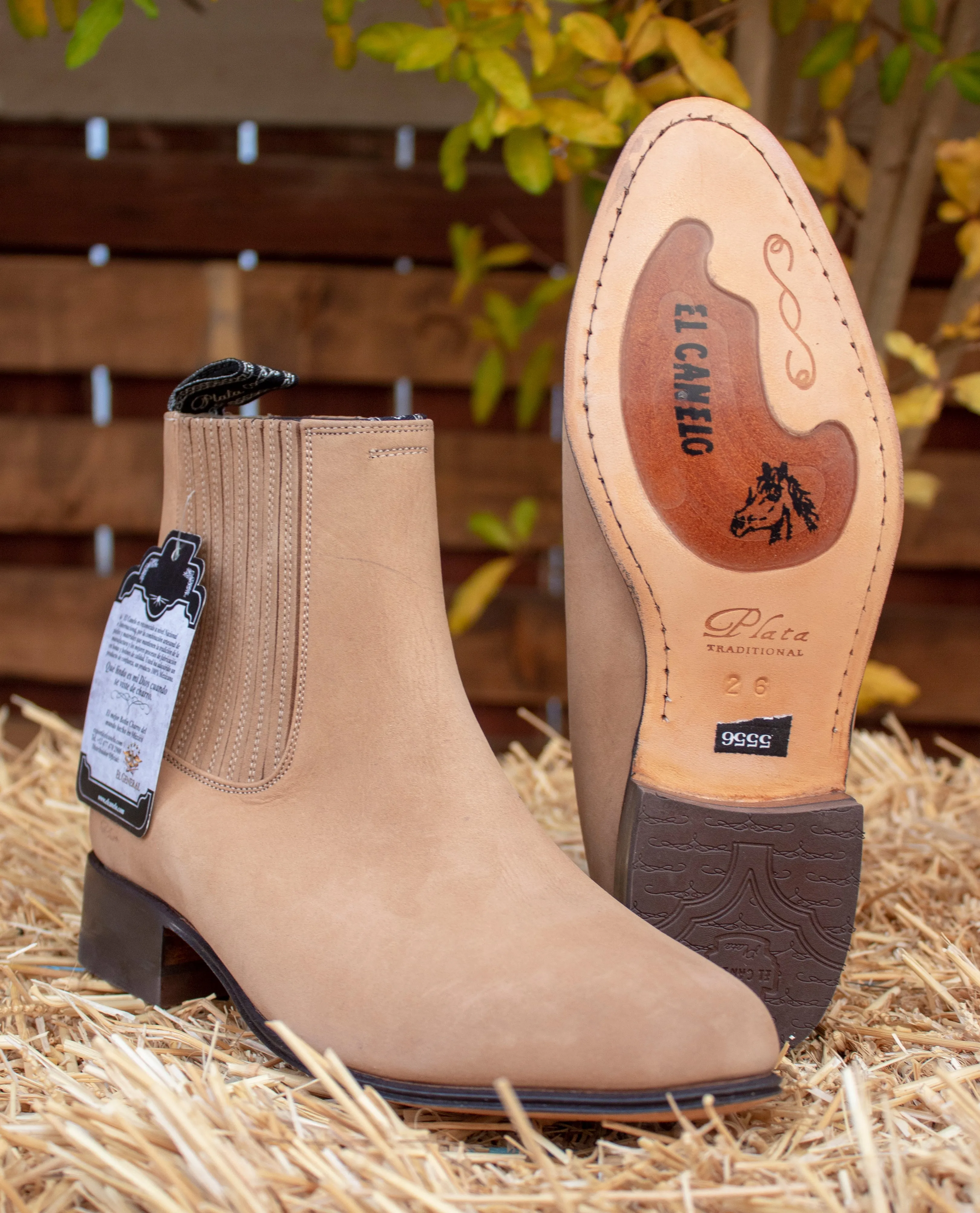 EL CANELO MENS LEATHER NUBUCK CHELSEA BOOTS BOTIN CHARRO ID230