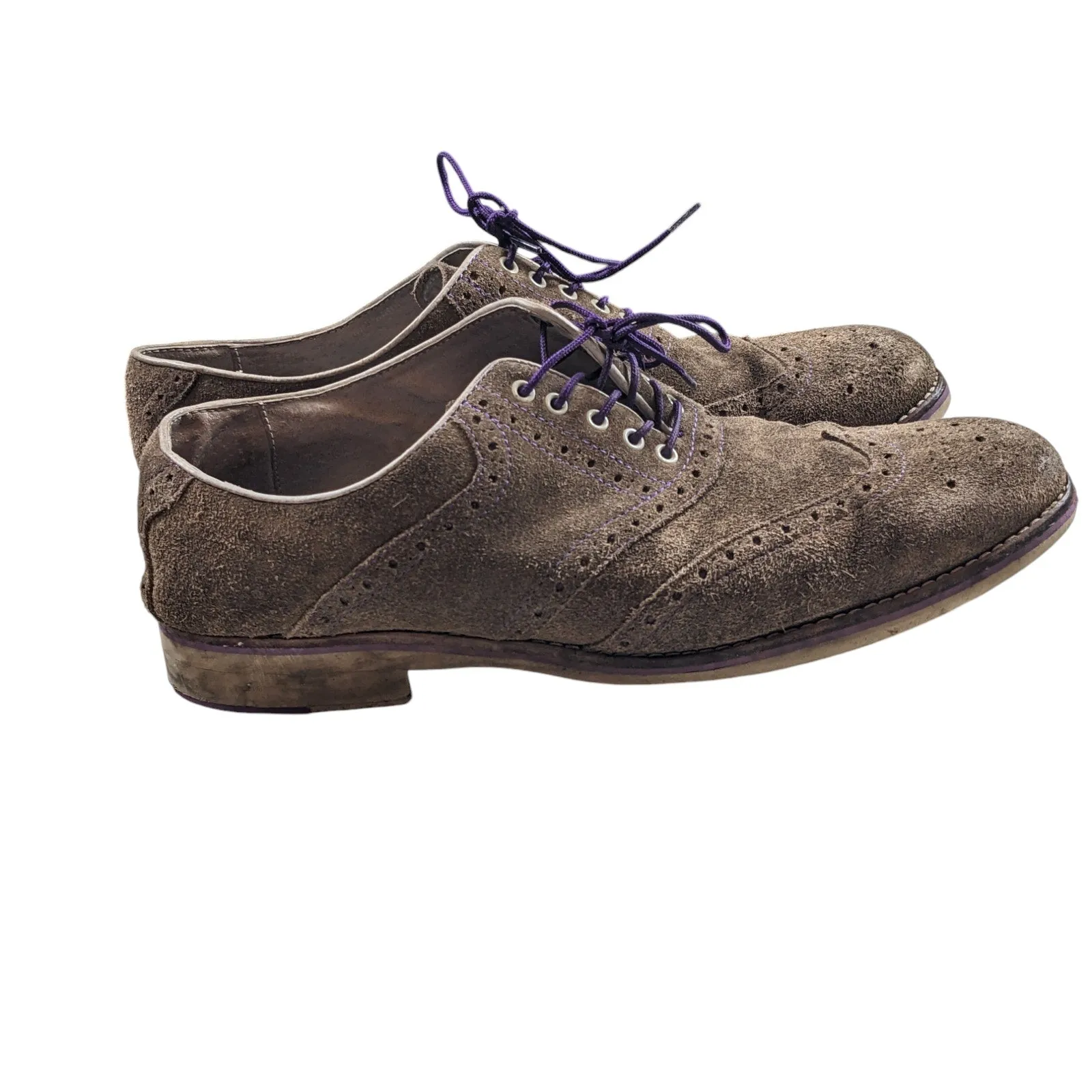 Johnston Murphy Shoes Mens 9M Wingtip Oxfords Brogue Flex Preppy Dark Academia