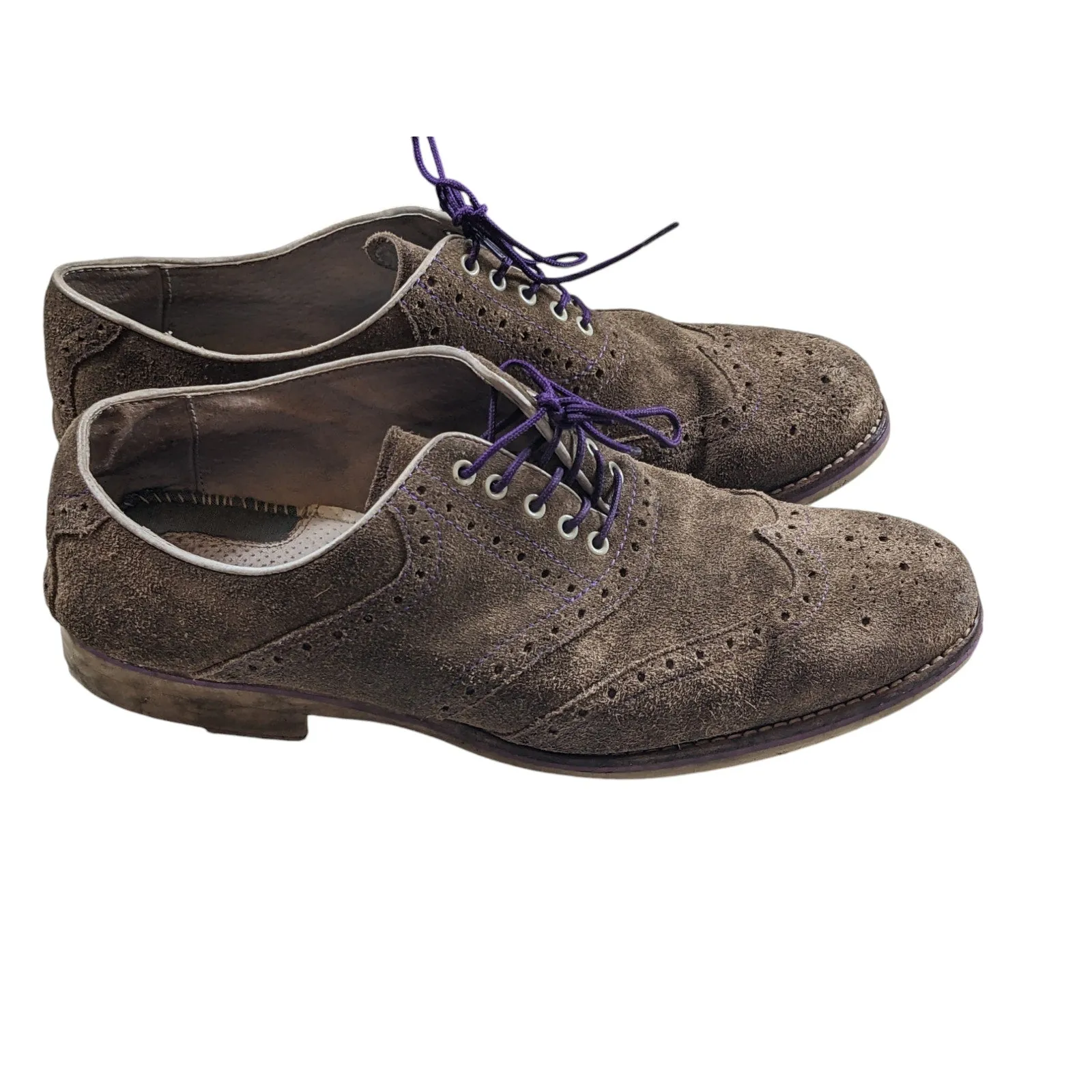 Johnston Murphy Shoes Mens 9M Wingtip Oxfords Brogue Flex Preppy Dark Academia