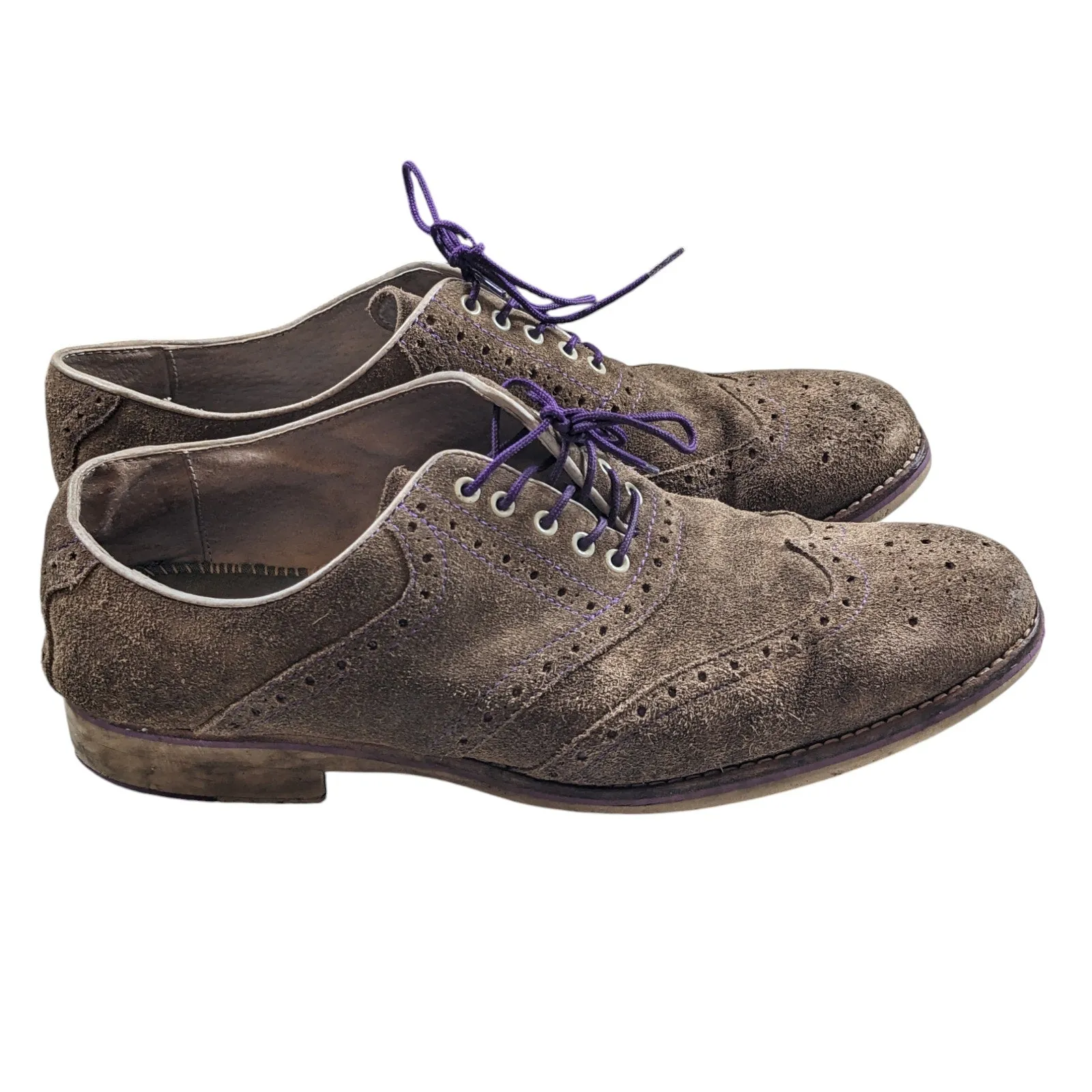 Johnston Murphy Shoes Mens 9M Wingtip Oxfords Brogue Flex Preppy Dark Academia
