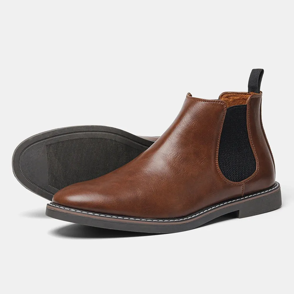 Kestlow - Chelsea Boots Heren van Leer met Elastische Zijkanten