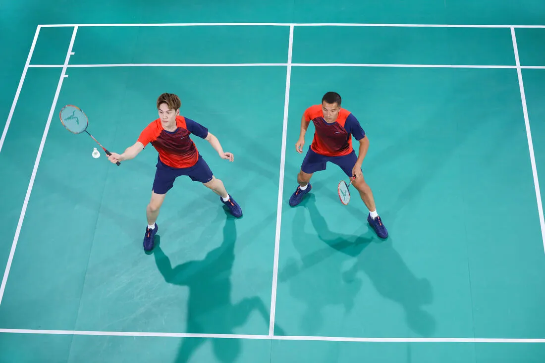 MEN BADMINTON SHOES BS PERFORM 590 NAVY BLUE