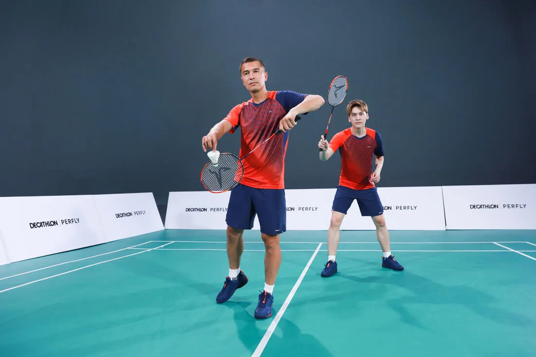 MEN BADMINTON SHOES BS PERFORM 590 NAVY BLUE