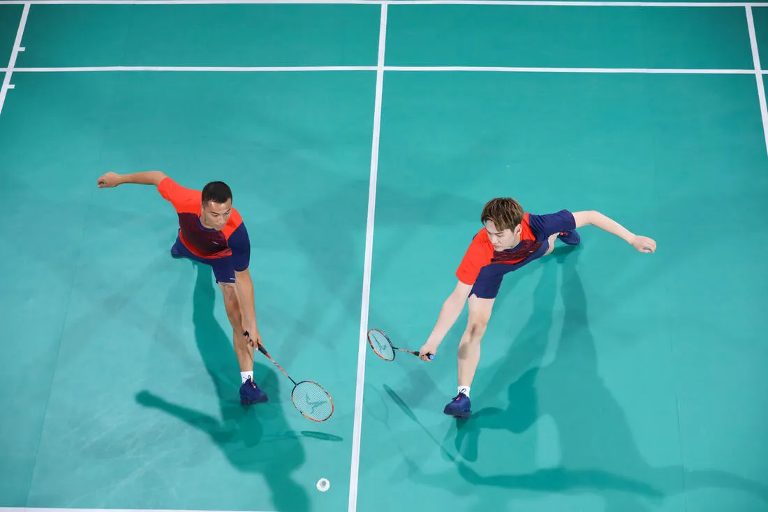 MEN BADMINTON SHOES BS PERFORM 590 NAVY BLUE