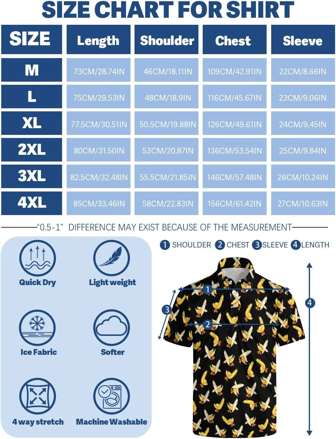 Men's Funny Polo Shirts Short Sleeve Golf Shirt for Men Quick-Dry Golf Polo Shirt Moisture Wicking Activewear Polos