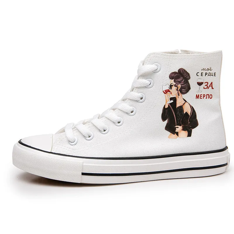 Nanccy Breatheable Casual High Top Canvas Shoes