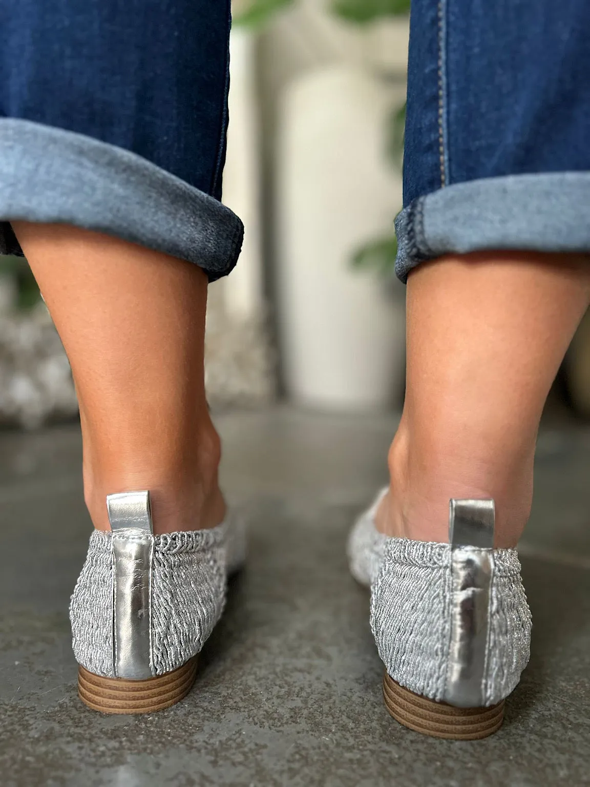 Silver Tassel Weave Loafer
