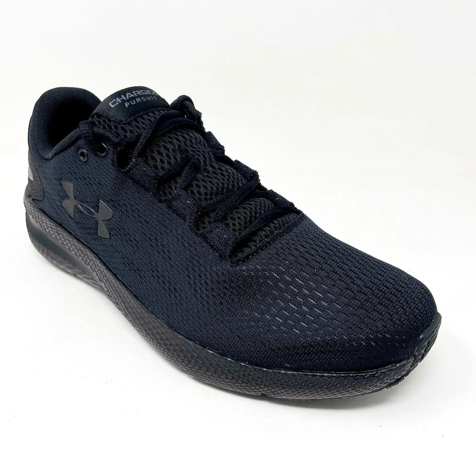Under Armour UA Charged Pursuit 2 Triple Black Mens Running Shoes 3022594 003