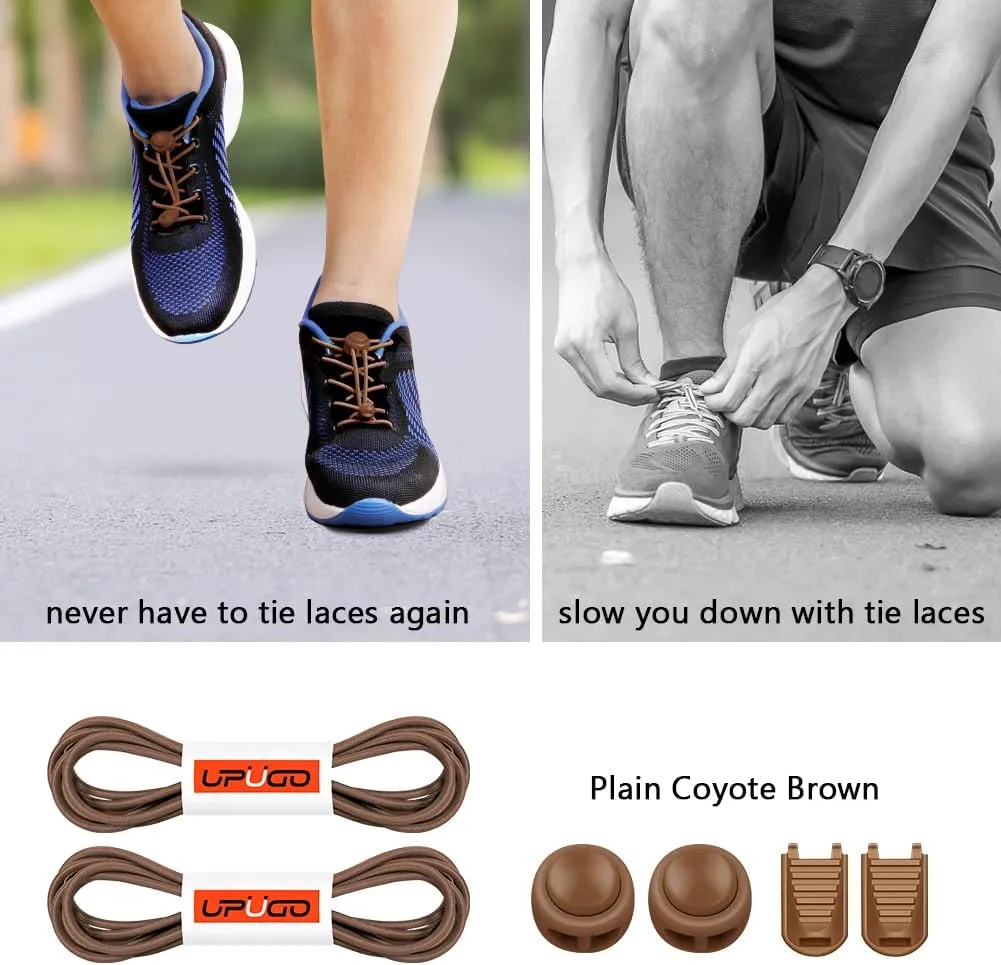 UpUGo Elastic Shoe Laces, No Tie Shoe Laces Tieless for Kids, Adults, Elderly, One Size Fit All