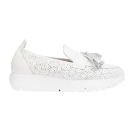 Wonders Flatform Loafers- A-2445 - White